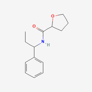 molecular formula C14H19NO2 B5273185 N-(1-phenylpropyl)tetrahydro-2-furancarboxamide 