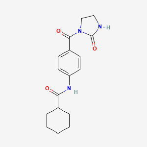 N-{4-[(2-oxo-1-imidazolidinyl)carbonyl]phenyl}cyclohexanecarboxamide