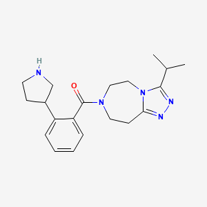 molecular formula C20H27N5O B5273237 3-isopropyl-7-[2-(3-pyrrolidinyl)benzoyl]-6,7,8,9-tetrahydro-5H-[1,2,4]triazolo[4,3-d][1,4]diazepine 