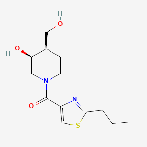 (3S*,4R*)-4-(hydroxymethyl)-1-[(2-propyl-1,3-thiazol-4-yl)carbonyl]-3-piperidinol