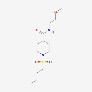 1-butylsulfonyl-N-(2-methoxyethyl)piperidine-4-carboxamide