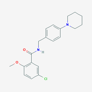 5-chloro-2-methoxy-N-[4-(1-piperidinyl)benzyl]benzamide