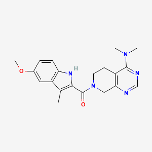 molecular formula C20H23N5O2 B5273262 7-[(5-methoxy-3-methyl-1H-indol-2-yl)carbonyl]-N,N-dimethyl-5,6,7,8-tetrahydropyrido[3,4-d]pyrimidin-4-amine 