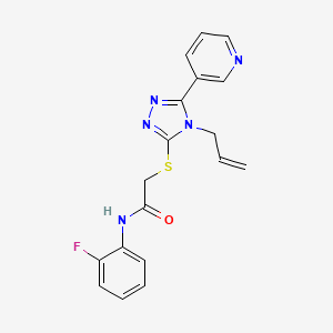 N-(2-fluorophenyl)-2-{[4-(prop-2-en-1-yl)-5-(pyridin-3-yl)-4H-1,2,4-triazol-3-yl]sulfanyl}acetamide