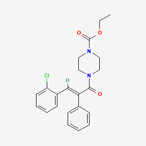 ethyl 4-[(2E)-3-(2-chlorophenyl)-2-phenylprop-2-enoyl]piperazine-1-carboxylate