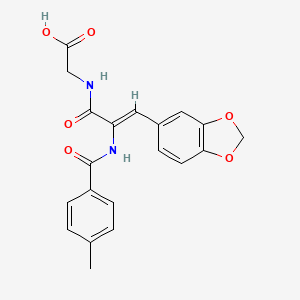 2-[(2Z)-3-(2H-1,3-Benzodioxol-5-YL)-2-[(4-methylphenyl)formamido]prop-2-enamido]acetic acid