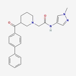 2-[3-(biphenyl-4-ylcarbonyl)piperidin-1-yl]-N-(1-methyl-1H-pyrazol-4-yl)acetamide