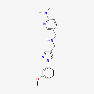 5-{[{[1-(3-methoxyphenyl)-1H-pyrazol-4-yl]methyl}(methyl)amino]methyl}-N,N-dimethyl-2-pyridinamine