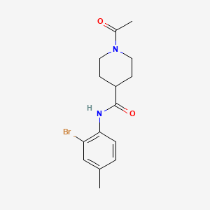 molecular formula C15H19BrN2O2 B5273317 1-acetyl-N-(2-bromo-4-methylphenyl)piperidine-4-carboxamide 