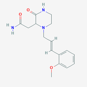 2-{1-[(2E)-3-(2-methoxyphenyl)-2-propen-1-yl]-3-oxo-2-piperazinyl}acetamide