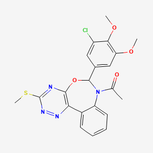 1-[6-(3-Chloro-4,5-dimethoxyphenyl)-3-(methylsulfanyl)[1,2,4]triazino[5,6-D][3,1]benzoxazepin-7(6H)-YL]-1-ethanone