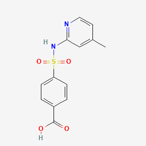 molecular formula C13H12N2O4S B5273382 4-{[(4-methylpyridin-2-yl)amino]sulfonyl}benzoic acid 