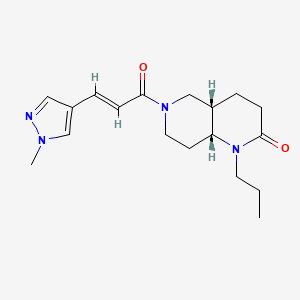 (4aS*,8aR*)-6-[(2E)-3-(1-methyl-1H-pyrazol-4-yl)prop-2-enoyl]-1-propyloctahydro-1,6-naphthyridin-2(1H)-one