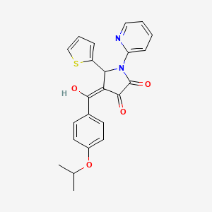 molecular formula C23H20N2O4S B5273400 3-hydroxy-4-(4-isopropoxybenzoyl)-1-(2-pyridinyl)-5-(2-thienyl)-1,5-dihydro-2H-pyrrol-2-one 