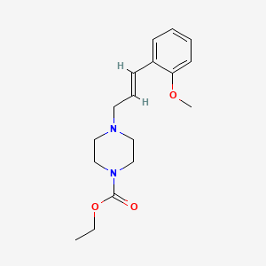 molecular formula C17H24N2O3 B5273419 ethyl 4-[(E)-3-(2-methoxyphenyl)prop-2-enyl]piperazine-1-carboxylate 