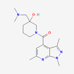 3-[(dimethylamino)methyl]-1-[(1,3,6-trimethyl-1H-pyrazolo[3,4-b]pyridin-4-yl)carbonyl]-3-piperidinol