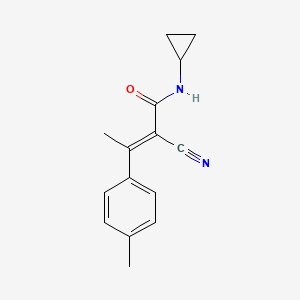 (2E)-2-cyano-N-cyclopropyl-3-(4-methylphenyl)but-2-enamide