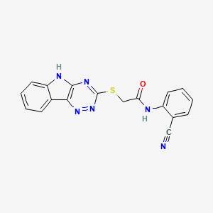 N-(2-cyanophenyl)-2-(5H-[1,2,4]triazino[5,6-b]indol-3-ylsulfanyl)acetamide