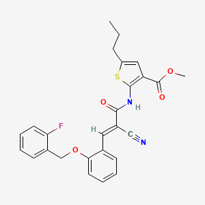 methyl 2-[(2-cyano-3-{2-[(2-fluorobenzyl)oxy]phenyl}acryloyl)amino]-5-propyl-3-thiophenecarboxylate