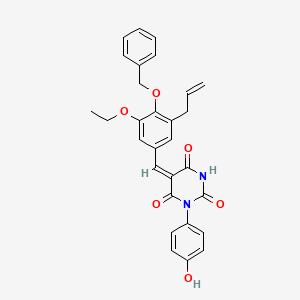 5-[3-allyl-4-(benzyloxy)-5-ethoxybenzylidene]-1-(4-hydroxyphenyl)-2,4,6(1H,3H,5H)-pyrimidinetrione