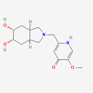 (3aR*,5R*,6S*,7aS*)-2-[(4-hydroxy-5-methoxy-2-pyridinyl)methyl]octahydro-1H-isoindole-5,6-diol