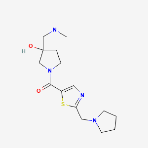 3-[(dimethylamino)methyl]-1-{[2-(1-pyrrolidinylmethyl)-1,3-thiazol-5-yl]carbonyl}-3-pyrrolidinol