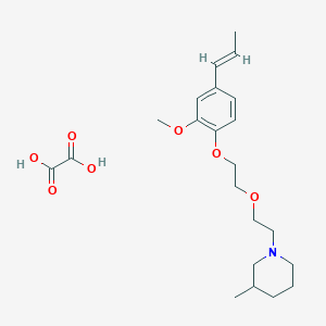 1-[2-[2-[2-methoxy-4-[(E)-prop-1-enyl]phenoxy]ethoxy]ethyl]-3-methylpiperidine;oxalic acid