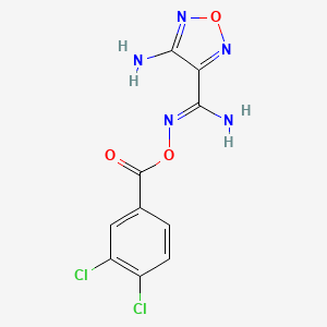 molecular formula C10H7Cl2N5O3 B5273463 [(Z)-[amino-(4-amino-1,2,5-oxadiazol-3-yl)methylidene]amino] 3,4-dichlorobenzoate 