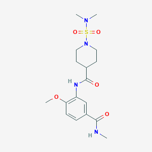 1-[(dimethylamino)sulfonyl]-N-{2-methoxy-5-[(methylamino)carbonyl]phenyl}-4-piperidinecarboxamide