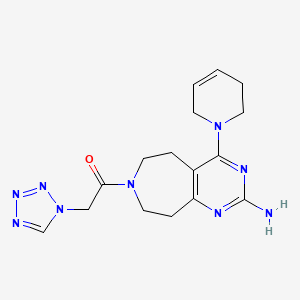 4-(3,6-dihydropyridin-1(2H)-yl)-7-(1H-tetrazol-1-ylacetyl)-6,7,8,9-tetrahydro-5H-pyrimido[4,5-d]azepin-2-amine