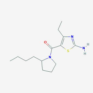 molecular formula C14H23N3OS B5273519 5-[(2-butylpyrrolidin-1-yl)carbonyl]-4-ethyl-1,3-thiazol-2-amine 