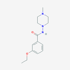 molecular formula C14H21N3O2 B5273523 3-ethoxy-N-(4-methylpiperazin-1-yl)benzamide 