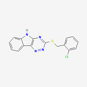 3-[(2-chlorobenzyl)sulfanyl]-5H-[1,2,4]triazino[5,6-b]indole