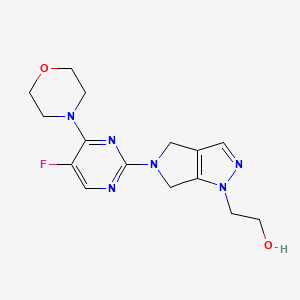 2-[5-(5-Fluoro-4-morpholin-4-ylpyrimidin-2-yl)-4,6-dihydropyrrolo[3,4-c]pyrazol-1-yl]ethanol