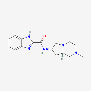 molecular formula C16H21N5O B5273553 N-[(7S,8aS)-2-methyloctahydropyrrolo[1,2-a]pyrazin-7-yl]-1H-benzimidazole-2-carboxamide 