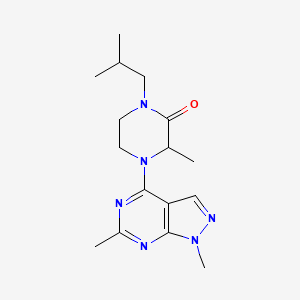 4-(1,6-dimethyl-1H-pyrazolo[3,4-d]pyrimidin-4-yl)-1-isobutyl-3-methyl-2-piperazinone