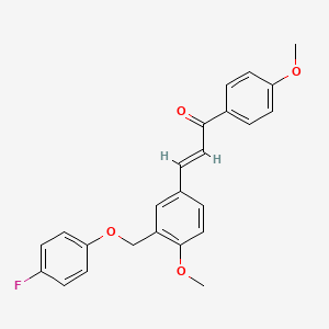 3-{3-[(4-fluorophenoxy)methyl]-4-methoxyphenyl}-1-(4-methoxyphenyl)-2-propen-1-one