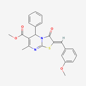 methyl 2-(3-methoxybenzylidene)-7-methyl-3-oxo-5-phenyl-2,3-dihydro-5H-[1,3]thiazolo[3,2-a]pyrimidine-6-carboxylate