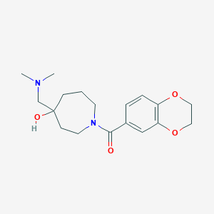 molecular formula C18H26N2O4 B5273614 1-(2,3-dihydro-1,4-benzodioxin-6-ylcarbonyl)-4-[(dimethylamino)methyl]-4-azepanol 