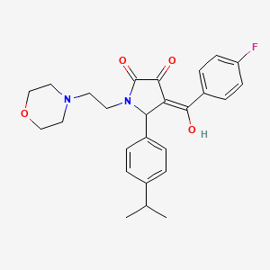 4-(4-fluorobenzoyl)-3-hydroxy-1-[2-(morpholin-4-yl)ethyl]-5-[4-(propan-2-yl)phenyl]-2,5-dihydro-1H-pyrrol-2-one