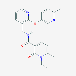 molecular formula C21H22N4O3 B5273701 1-ethyl-6-methyl-N-({2-[(6-methylpyridin-3-yl)oxy]pyridin-3-yl}methyl)-2-oxo-1,2-dihydropyridine-3-carboxamide 