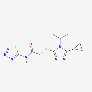 2-[(5-CYCLOPROPYL-4-ISOPROPYL-4H-1,2,4-TRIAZOL-3-YL)SULFANYL]-N-(1,3,4-THIADIAZOL-2-YL)ACETAMIDE