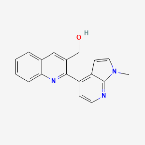 molecular formula C18H15N3O B5273729 [2-(1-methyl-1H-pyrrolo[2,3-b]pyridin-4-yl)-3-quinolinyl]methanol 