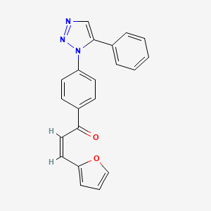 molecular formula C21H15N3O2 B5273740 3-(2-furyl)-1-[4-(5-phenyl-1H-1,2,3-triazol-1-yl)phenyl]-2-propen-1-one 