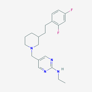 5-({3-[2-(2,4-difluorophenyl)ethyl]-1-piperidinyl}methyl)-N-ethyl-2-pyrimidinamine