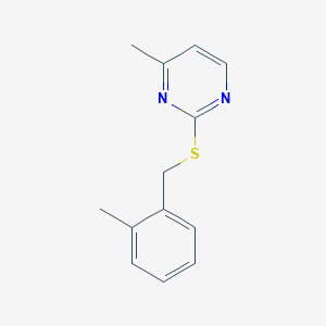 4-methyl-2-[(2-methylbenzyl)thio]pyrimidine