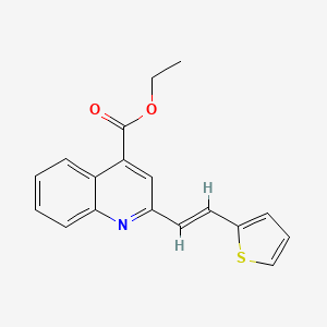 ethyl 2-[(E)-2-thiophen-2-ylethenyl]quinoline-4-carboxylate