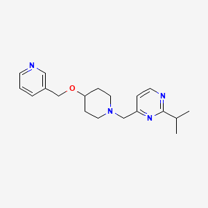 2-Propan-2-yl-4-[[4-(pyridin-3-ylmethoxy)piperidin-1-yl]methyl]pyrimidine