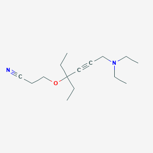 3-{[4-(diethylamino)-1,1-diethyl-2-butyn-1-yl]oxy}propanenitrile