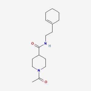 1-acetyl-N-[2-(cyclohex-1-en-1-yl)ethyl]piperidine-4-carboxamide